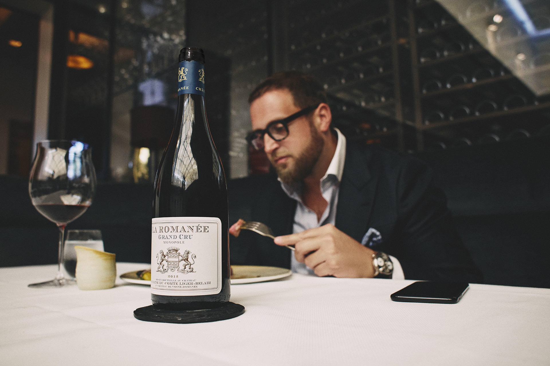 A5 Wagyu paired with the finest bottle of Burgundy.